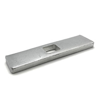 166434 SP9 - 0.375 X 1.25 X 2.50" SQUARE HOLE SPACER STEEL PLAIN (HOLE 0.643/0.671) PER DWG
