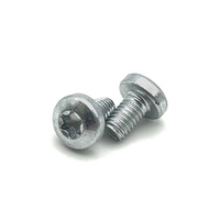 155074 #12-24 X 1/2 UNSLOTTED INDENTED HEX WASHER HEAD TRILOBE SCREW STEEL ZINC CLEAR